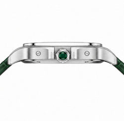 Cartier Santos Skeleton Navy Alligator Leather Watch