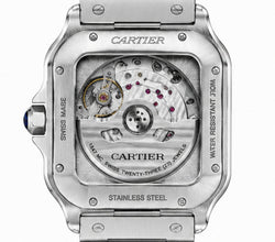 Cartier Santos Medium Blue Sunburst Dial Automatic
