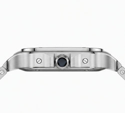 Cartier Santos Automatic Black Dial Stainless Steel Watch