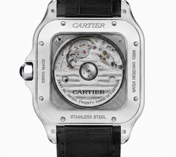 Cartier Santos Dumont Automatic Black Alligator Leather Watch